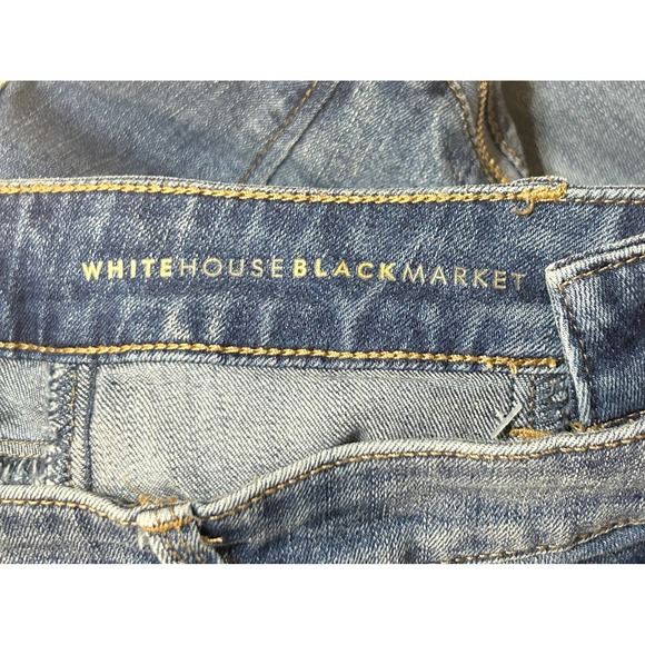 White House Black Market Skimmer Jeans Womens Size 00 Blue Wash Zip Pockets - Picture 4 of 9
